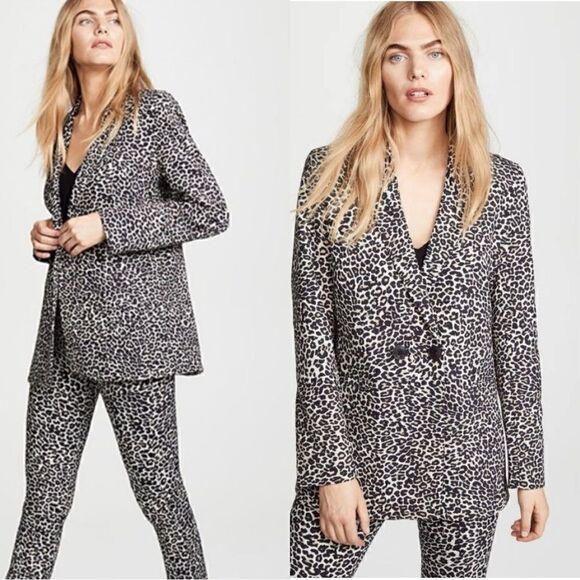 NWT Anine Bing Madeleine Blazer Leopard - Picture 1 of 14